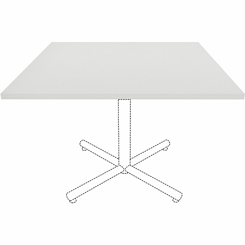 Lorell Hospitality/Conference Tabletop 42" Width x 1" Thickness x 42" Length - Band Edge - White Table Top - For Reception Area, Conference Table, Breakroom, Lobby, Meeting, Office (LLR99879)