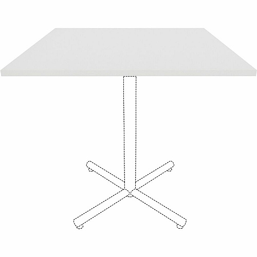 Lorell Hospitality/Conference Tabletop 42" Width x 1" Thickness x 42" Length - Band Edge - White Table Top - For Reception Area, Conference Table, Breakroom, Lobby, Meeting, Office (LLR99879)