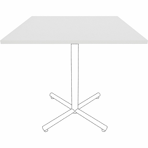 Lorell Hospitality/Conference Tabletop 42" Width x 1" Thickness x 42" Length - Band Edge - White Table Top - For Reception Area, Conference Table, Breakroom, Lobby, Meeting, Office (LLR99879)
