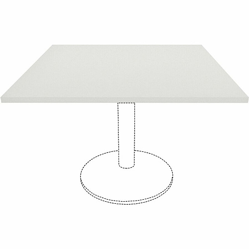 Lorell Hospitality/Conference Tabletop 42" Width x 1" Thickness x 42" Length - Band Edge - White Table Top - For Reception Area, Conference Table, Breakroom, Lobby, Meeting, Office (LLR99879)