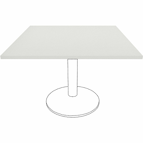 Lorell Hospitality/Conference Tabletop 42" Width x 1" Thickness x 42" Length - Band Edge - White Table Top - For Reception Area, Conference Table, Breakroom, Lobby, Meeting, Office (LLR99879)