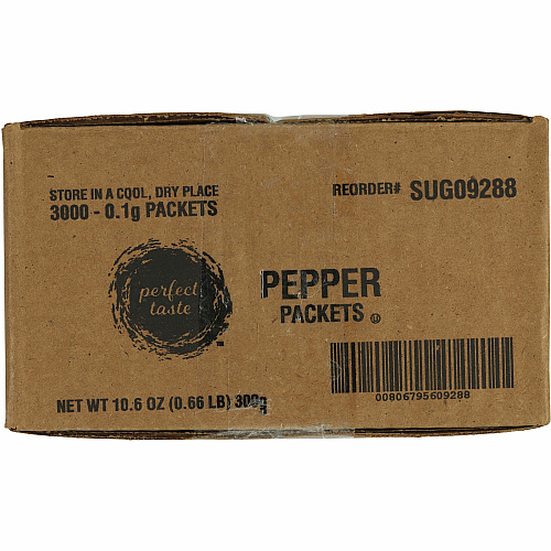 Sugar Foods Pepper Packets 0 oz - 1000/Bag - 3 / Carton (09288)