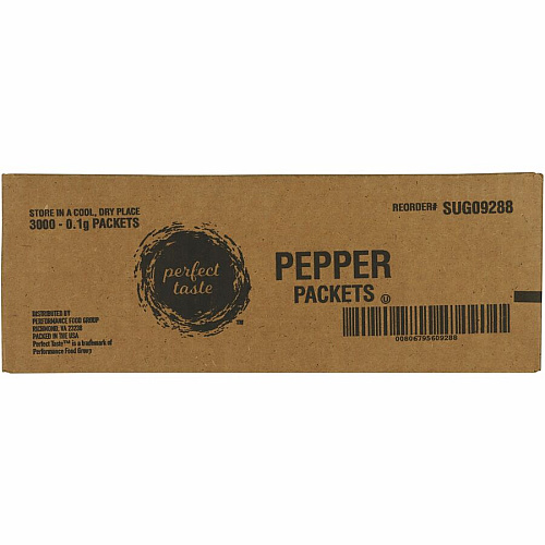 Sugar Foods Pepper Packets 0 oz - 1000/Bag - 3 / Carton (09288)