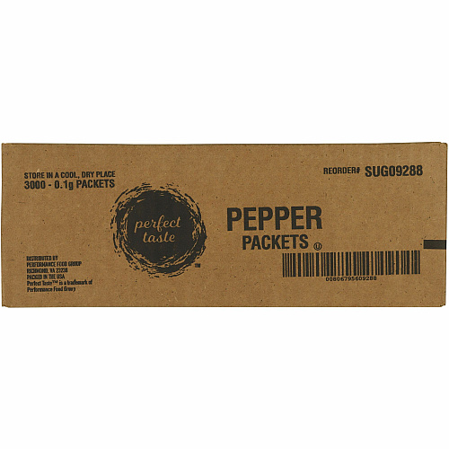 Sugar Foods Pepper Packets 0 oz - 1000/Bag - 3 / Carton (09288)
