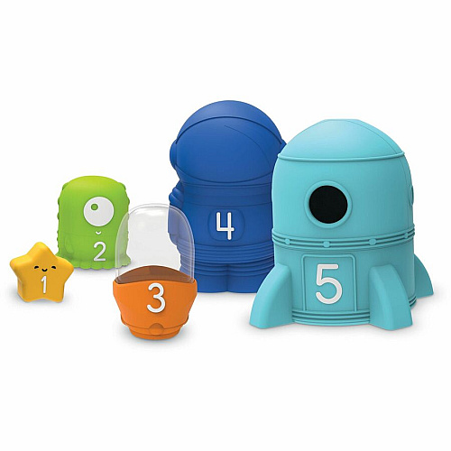 Learning Resources Nesting Space Surprise Theme/Subject: Fun - Skill Learning: Number Recognition, Alien, Stars, Fine Motor, Counting, Imagination, Exploration, Space - 9 Pieces - 18 Months & Up - 1 Each (LER6377)