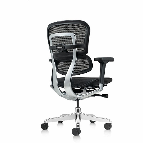 Eurotech ErgoHuman Gen2 Executive All-Mesh Chair Fiber Polymer Composite (FPC) Frame Material - 5-star Base - Black - Mesh - Armrest - 1 Each (ME8ERGLOG2BK)