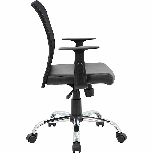 Boss Budget Mesh Task Chair Mesh Back Material - Black - Armrest - 1 Each (6116CCS)