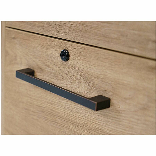 Martin Mason Monarca Laminate Unit 24" Height x 18" Width - Total Drawer(s): 2 - Material: Thermofused Laminate (TFL) - Finish: Monarca Natural, Wood - Heavy Duty, Durable, Long Lasting, Lockable Drawer, Security Lock, Storage Drawer, Ball Bear (IMMN202M)