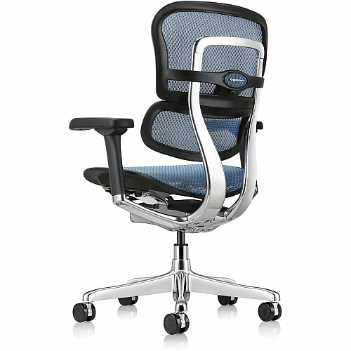 Eurotech ErgoHuman Gen2 Executive All-Mesh Chair Fiber Polymer Composite (FPC) Frame Material - 5-star Base - Blue - Mesh - Armrest - 1 Each (ME8ERGLOG2BL)