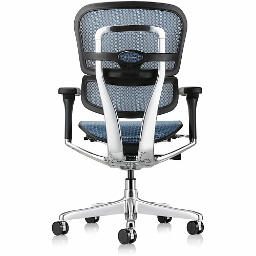 Eurotech ErgoHuman Gen2 Executive All-Mesh Chair Fiber Polymer Composite (FPC) Frame Material - 5-star Base - Blue - Mesh - Armrest - 1 Each (ME8ERGLOG2BL)