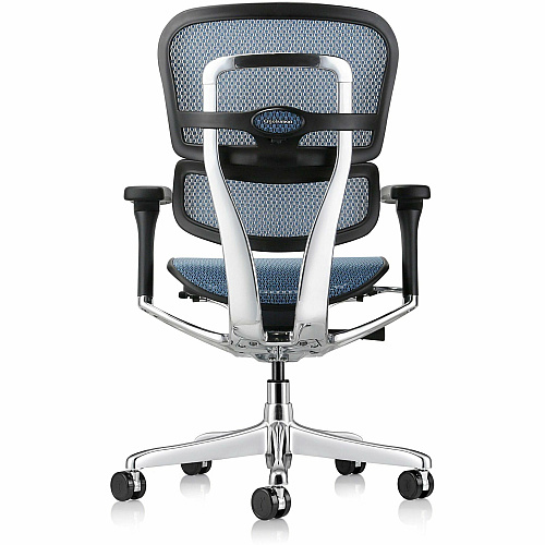 Eurotech ErgoHuman Gen2 Executive All-Mesh Chair Fiber Polymer Composite (FPC) Frame Material - 5-star Base - Blue - Mesh - Armrest - 1 Each (ME8ERGLOG2BL)