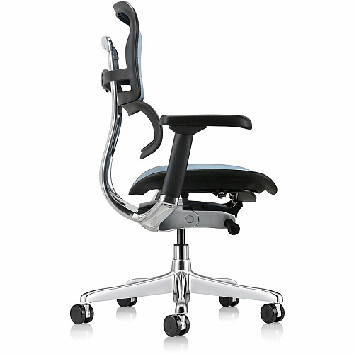 Eurotech ErgoHuman Gen2 Executive All-Mesh Chair Fiber Polymer Composite (FPC) Frame Material - 5-star Base - Blue - Mesh - Armrest - 1 Each (ME8ERGLOG2BL)