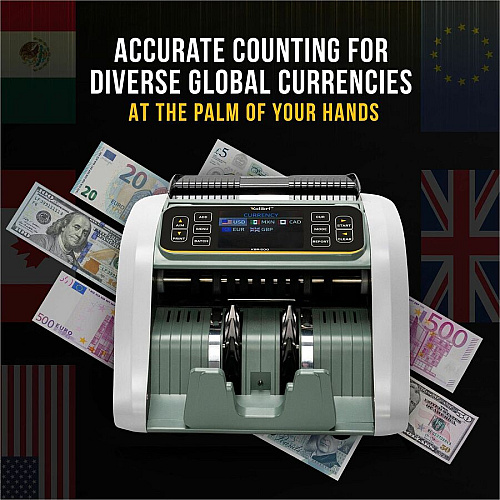 Cassida Kolibri Mixed Bill Counter Counts @ 1200 bills/min - White (KBR500)