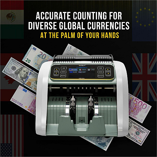 Cassida Kolibri Mixed Bill Counter Counts @ 1200 bills/min - White (KBR500)