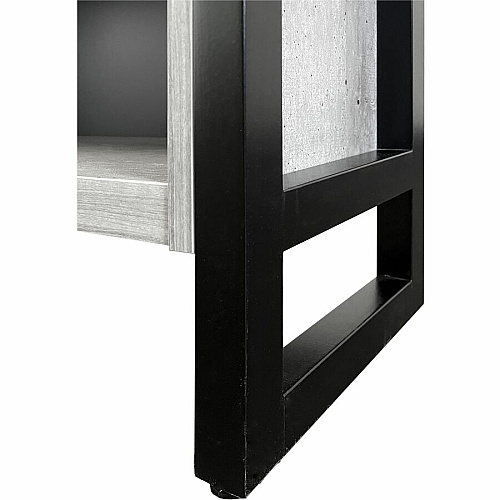 Martin Mason Concrete Laminate Unit 78" Height x 36" Width x 12" Depth - 4 Shelve(s) - 3 Adjustable Shelf(ves) - Material: Thermofused Laminate (TFL) - Finish: Concrete, Wood - Durable, Long Lasting, Adjustable Shelf, Storage Space, Laminated  (IMMN3678C)