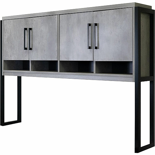 Martin Mason Concrete Laminate Unit 31" Height x 66" Width x 28" Depth - 4 Door(s) - 2 Shelve(s) - 1 Adjustable Shelf(ves) - Finish: Concrete, Stone, Laminate - Storage Space, Adjustable Shelf - For Storage, Office Supplies, Decoration - 1 Each (IMN682C)