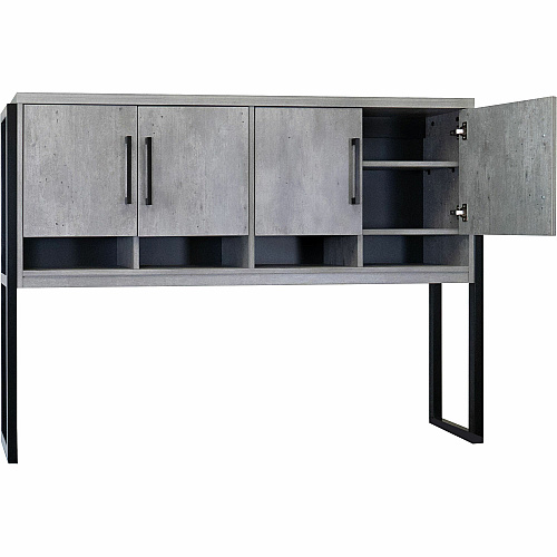 Martin Mason Concrete Laminate Unit 31" Height x 66" Width x 28" Depth - 4 Door(s) - 2 Shelve(s) - 1 Adjustable Shelf(ves) - Finish: Concrete, Stone, Laminate - Storage Space, Adjustable Shelf - For Storage, Office Supplies, Decoration - 1 Each (IMN682C)