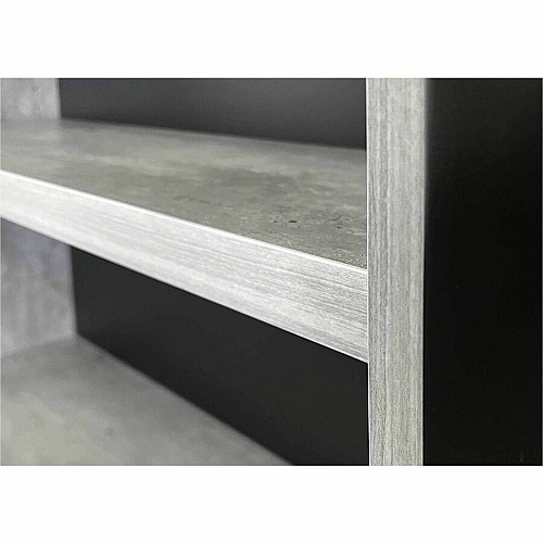 Martin Mason Concrete Laminate Unit 78" Height x 36" Width x 12" Depth - 2 Door(s) - 4 Shelve(s) - 3 Adjustable Shelf(ves) - Material: Thermofused Laminate (TFL) - Finish: Concrete, Stone - Durable, Long Lasting, Adjustable Shelf - For Office (IMMN3678DC)