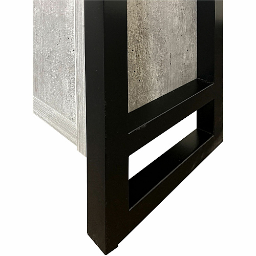 Martin Mason Concrete Laminate Unit 78" Height x 36" Width x 12" Depth - 2 Door(s) - 4 Shelve(s) - 3 Adjustable Shelf(ves) - Material: Thermofused Laminate (TFL) - Finish: Concrete, Stone - Durable, Long Lasting, Adjustable Shelf - For Office (IMMN3678DC)