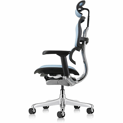 Eurotech ErgoHuman Gen2 Executive All-Mesh Chair Black Seat Color - Mesh Seat Material - Black Back Color - Mesh Back Material - Black Frame Color - Fiber Polymer Composite (FPC) Frame Material - 5-star Base - Blue - Mesh - Armrest - 1 Each (ME7ERGG2BL)