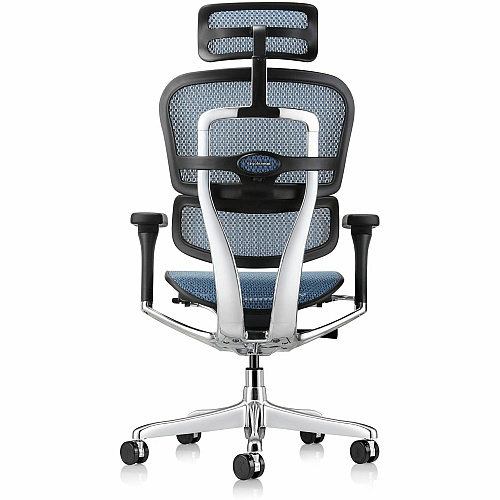Eurotech ErgoHuman Gen2 Executive All-Mesh Chair Black Seat Color - Mesh Seat Material - Black Back Color - Mesh Back Material - Black Frame Color - Fiber Polymer Composite (FPC) Frame Material - 5-star Base - Blue - Mesh - Armrest - 1 Each (ME7ERGG2BL)