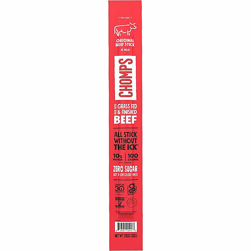 CHOMPS Chomplings Snack Sticks Gluten-free - Original Beef Jerky - 1.15 oz - 24 / Pack (CO24)