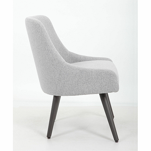 Boss Boyle Guest Chair Foam Seat Material - 5-star Base - Wood, Gray, Black - Poly Linen, Metal - 1 Each (579GY)