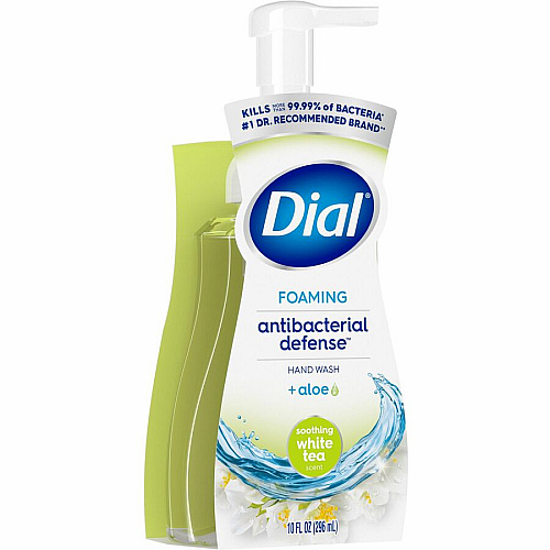 Dial Complete Foam Hand Wash Pump White Tea Scent - 10 fl oz - Pump Dispenser - Bacteria Remover, Kill Germs - Hand, Bathroom, Kitchen - Moisturizing - Antibacterial - Clear - 8 / Carton (34733CT)