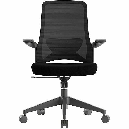Eurotech Swivel-Tilt Chair Black Seat Color - Fabric Seat Material - Black Back Color - Mesh Back Material - Black Frame Color - 5-star Base - Black - Armrest - 1 Each (RYZE)