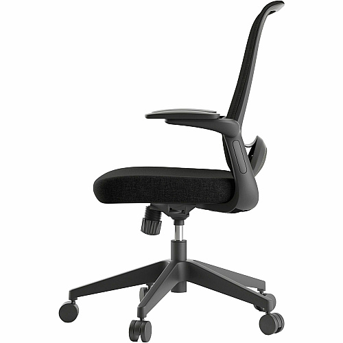 Eurotech Swivel-Tilt Chair Black Seat Color - Fabric Seat Material - Black Back Color - Mesh Back Material - Black Frame Color - 5-star Base - Black - Armrest - 1 Each (RYZE)