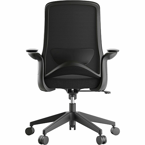 Eurotech Swivel-Tilt Chair Black Seat Color - Fabric Seat Material - Black Back Color - Mesh Back Material - Black Frame Color - 5-star Base - Black - Armrest - 1 Each (RYZE)