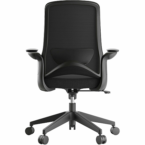 Eurotech Swivel-Tilt Chair Black Seat Color - Fabric Seat Material - Black Back Color - Mesh Back Material - Black Frame Color - 5-star Base - Black - Armrest - 1 Each (RYZE)