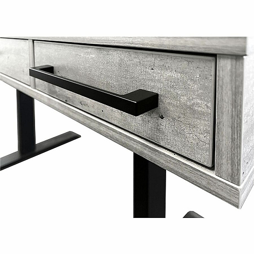Martin Mason Concrete Laminate Unit x 60" Width x 24" Depth - Total Drawer(s): 3 - Finish: Concrete, Stone - AC Power Outlet - For Office Supplies - 1 Each (IMMN384TC)