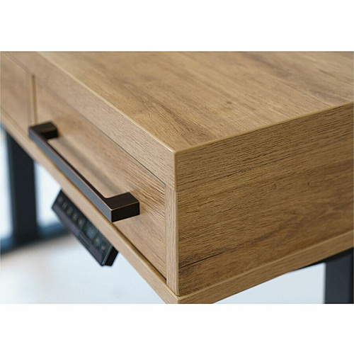 Martin Mason Concrete Laminate Unit x 60" Width x 24" Depth - Total Drawer(s): 3 - Finish: Monarca Natural, Wood - AC Power Outlet - For Office Supplies - 1 Each (IMMN384TM)