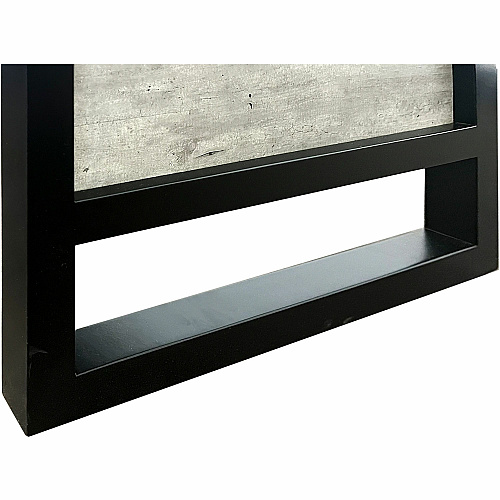 Martin Mason Concrete Laminate Unit L-shaped - 31" Height x 60" Width x 30" Depth - Total Drawer(s): 1 - Material: Laminate - Finish: Stone, Concrete - Grommet - 1 Each (IMMN386RC)