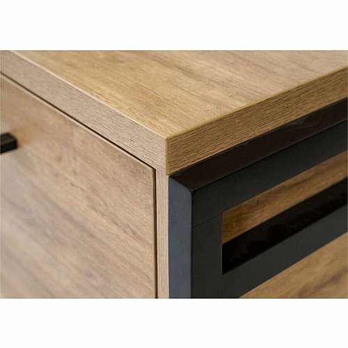 Martin Mason Monarca Laminate Unit 31" Height x 34" Width x 21" Depth - Total Drawer(s): 2 - Material: Thermofused Laminate (TFL) - Finish: Monarca Natural, Wood - Durable, Long Lasting, Lockable Drawer - For Storage, Office, Document - 1 Each (IMMN450M)