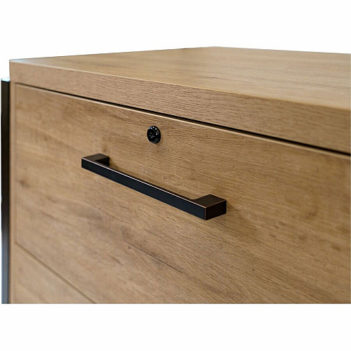 Martin Mason Monarca Laminate Unit 31" Height x 34" Width x 21" Depth - Total Drawer(s): 2 - Material: Thermofused Laminate (TFL) - Finish: Monarca Natural, Wood - Durable, Long Lasting, Lockable Drawer - For Storage, Office, Document - 1 Each (IMMN450M)