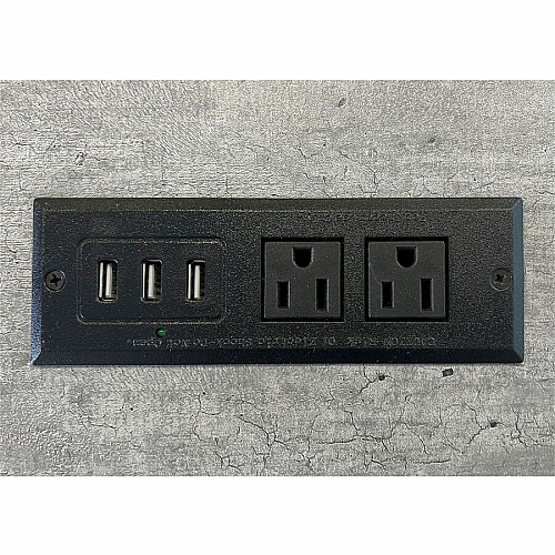Martin Mason Concrete Laminate Unit 31" Height x 48" Width x 21" Depth - Total Drawer(s): 1 - Material: Laminate - Finish: Stone, Concrete - Grommet, AC Power Outlet, USB Outlet - For Desk - 1 Each (IMMN386RCR)