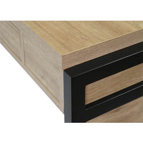Martin Mason Monarca Laminate Unit L-shaped - 31" Height x 60" Width x 30" Depth - Total Drawer(s): 1 - Material: Laminate - Finish: Wood, Monarca Natural - Grommet - 1 Each (IMMN386RM)