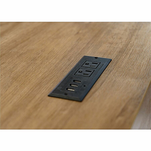 Martin Mason Monarca Laminate Unit 31" Height x 60" Width x 30" Depth - Total Drawer(s): 3 - Material: Thermofused Laminate (TFL) - Finish: Monarca, Wood - Storage Drawer, Center Drawer, Cable Management, Grommet, Durable, Long Lasting, AC Powe (IMMN384M)
