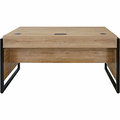 Martin Mason Monarca Laminate Unit 31" Height x 60" Width x 30" Depth - Total Drawer(s): 3 - Material: Thermofused Laminate (TFL) - Finish: Monarca, Wood - Storage Drawer, Center Drawer, Cable Management, Grommet, Durable, Long Lasting, AC Powe (IMMN384M)