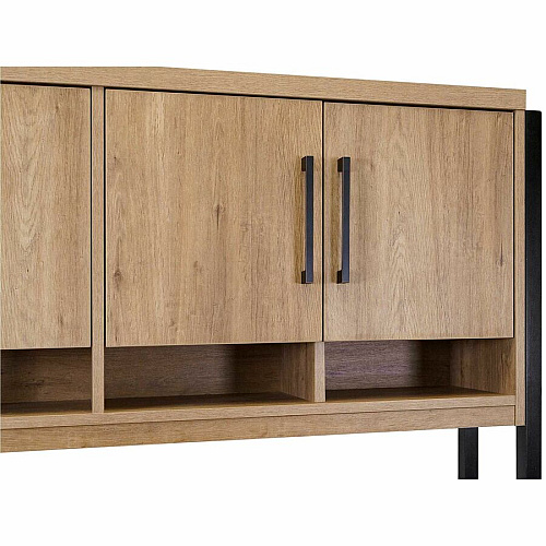 Martin Mason Monarca Laminate Unit 47.5" Height x 66" Width x 12" Depth - 4 Door(s) - 2 Adjustable Shelf(ves) - Material: Thermofused Laminate (TFL) - Finish: Monarca Natural, Wood - Open Storage, Durable, Long Lasting - For Office Supplies, Do (IMMN682M)