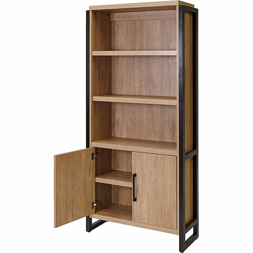 Martin Mason Monarca Laminate Unit 78" Height x 36" Width x 12" Depth - 2 Door(s) - 4 Shelve(s) - 3 Adjustable Shelf(ves) - Material: Thermofused Laminate (TFL) - Finish: Wood, Monarca Natural - Durable, Long Lasting, Adjustable Shelf - For O (IMMN3678DM)