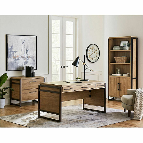 Martin Mason Monarca Laminate Unit 78" Height x 36" Width x 12" Depth - 2 Door(s) - 4 Shelve(s) - 3 Adjustable Shelf(ves) - Material: Thermofused Laminate (TFL) - Finish: Wood, Monarca Natural - Durable, Long Lasting, Adjustable Shelf - For O (IMMN3678DM)