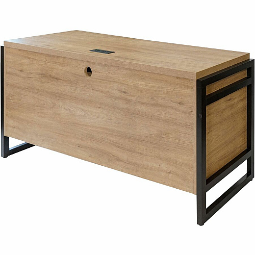 Martin Mason Monarca Laminate Unit 31" Height x 66" Width x 21" Depth - Total Drawer(s): 7 - Material: Thermofused Laminate (TFL) - Finish: Monarca Natural, Wood - Center Drawer, Storage Drawer, Heavy Duty, Ball Bearing Slide, Durable, Long Las (IMMN689M)