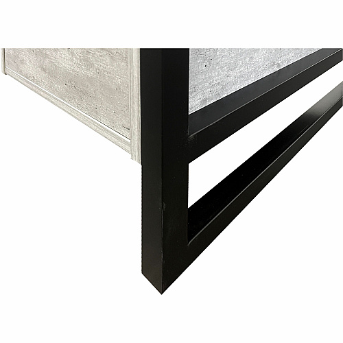 Martin Mason Concrete Laminate Unit 31" Height x 66" Width x 30" Depth - Total Drawer(s): 7 - Double Pedestal - Material: Thermofused Laminate (TFL) - Finish: Concrete, Stone - Center Drawer, Storage Drawer, Cable Management, Grommet, Heavy Dut (IMMN680C)