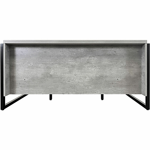 Martin Mason Concrete Laminate Unit 31" Height x 66" Width x 30" Depth - Total Drawer(s): 7 - Double Pedestal - Material: Thermofused Laminate (TFL) - Finish: Concrete, Stone - Center Drawer, Storage Drawer, Cable Management, Grommet, Heavy Dut (IMMN680C)