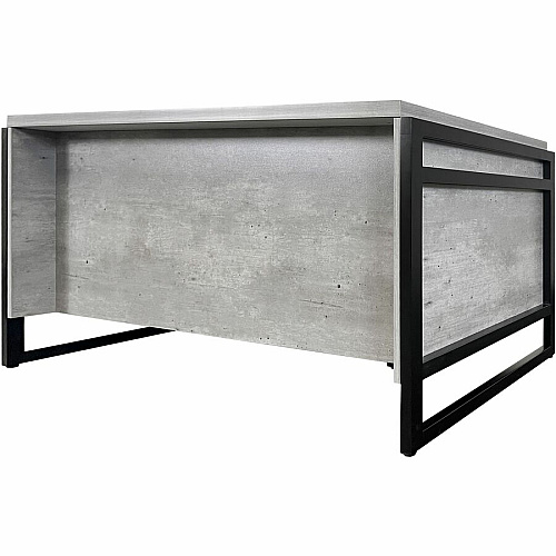 Martin Mason Concrete Laminate Unit 31" Height x 66" Width x 30" Depth - Total Drawer(s): 7 - Double Pedestal - Material: Thermofused Laminate (TFL) - Finish: Concrete, Stone - Center Drawer, Storage Drawer, Cable Management, Grommet, Heavy Dut (IMMN680C)