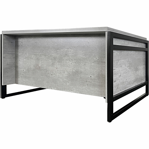 Martin Mason Concrete Laminate Unit 31" Height x 66" Width x 30" Depth - Total Drawer(s): 7 - Double Pedestal - Material: Thermofused Laminate (TFL) - Finish: Concrete, Stone - Center Drawer, Storage Drawer, Cable Management, Grommet, Heavy Dut (IMMN680C)