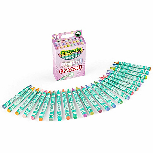 Crayola Regular Size Crayon Sets Regular - For All Ages - Pastel - 24 Each (521835)